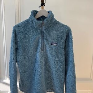Patagonia Women’s Better Sweater Sherpa Fleece 1/4 Zip Pullover – Blue – Size M